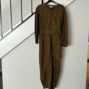 Madewell olive green jumpsuit